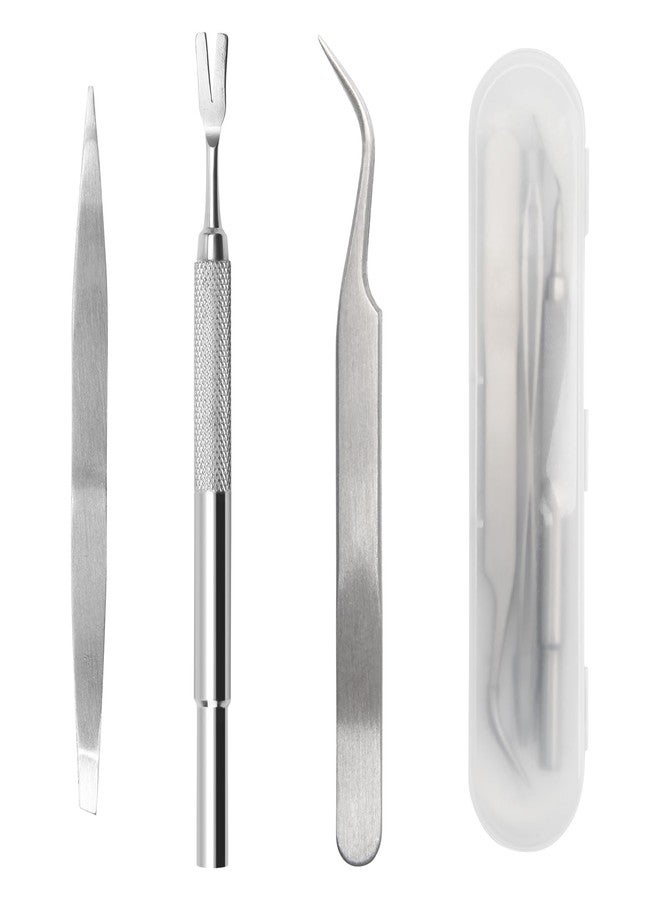 COITEK 3 in 1 Tick Remover Kit, Stainless Steel Tick Remover Tweezers Tools Set for Pet Dog, Cat, with Storage Box (Silver) - Image 1